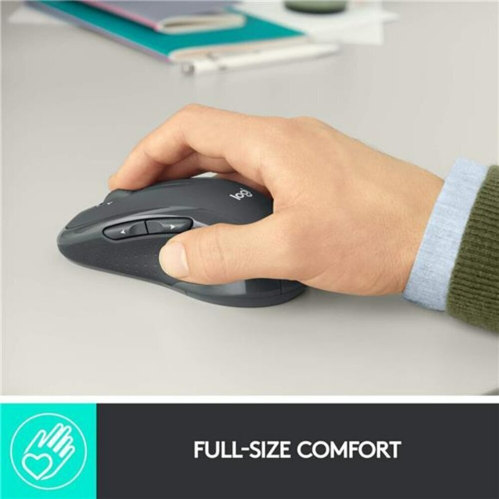 Logitech M510 Wireless Computer Mouse for PC with USB Unifying Receiver Graphite - Picture 2 of 7